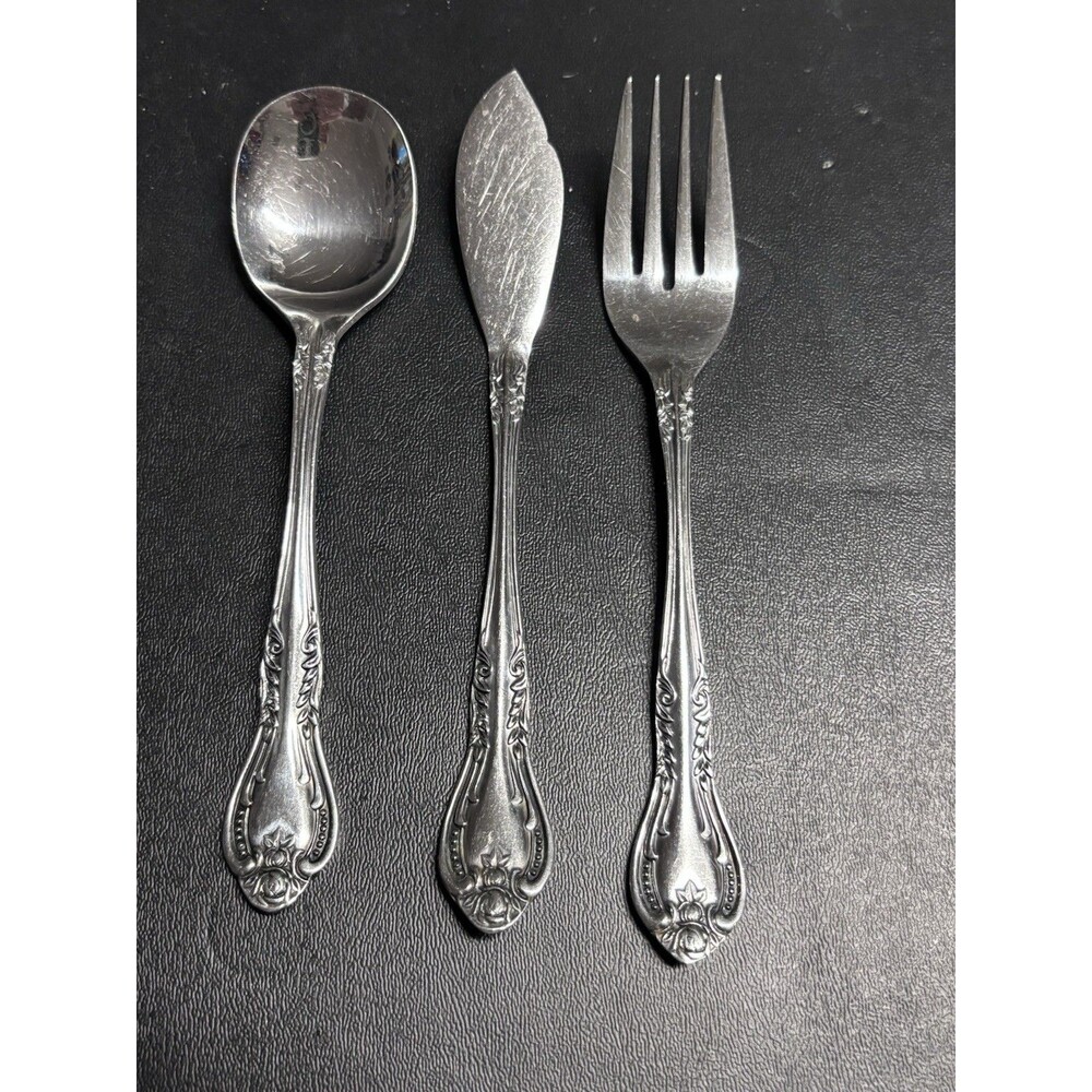 Condiment Silverware Set Butter Knife, Jelly/sugar Spoon, Fruit Fork Roberta